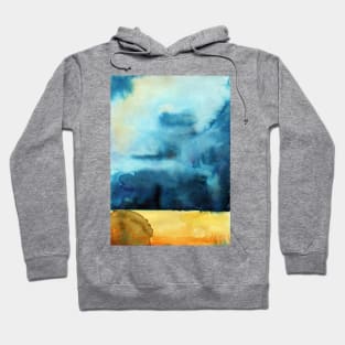 Watercolor landscape sky clouds Hoodie